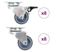 vidaXL 16 pcs Roulettes pivotantes doubles 50mm