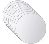 vidaXL Carreaux de miroir Rond – 15 cm, 4 mm – 16 pièces – Blanc G