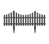vidaXL 17x Bordures de Pelouse Bordures de Jardin Bordures de Gazon Bordures d'herbe Parterre Rebord de Jardin Extérieur Anthracite 10 m PP
