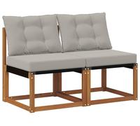 vidaXL : 2 canapés d'extérieur, bois massif d'acacia et tissu Textilene