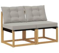 vidaXL : 2 canapés d'extérieur, bois massif d'acacia et tissu Textilene