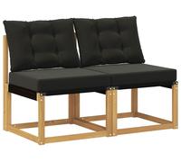 vidaXL : 2 canapés d'extérieur, bois massif d'acacia et tissu Textilene