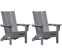 vidaXL : 2 chaises de jardin, gris clair, en polyéthylène