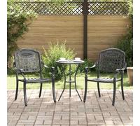 vidaXL : 2 chaises de jardin, noir, aluminium