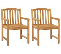 vidaXL Lot de 2 tabourets en teck massif sculptés en forme de rose, naturel, 58 x 60 x 90 cm