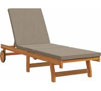 vidaXL, 2 chaises longues, bois massif d'acacia, couleur marron