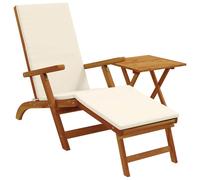 vidaXL : 2 chaises longues inclinables et pliables, en bois d'acacia massif
