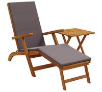 vidaXL : 2 chaises longues inclinables et pliables, en bois d'acacia massif
