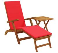 vidaXL : 2 chaises longues inclinables et pliables, en bois d'acacia massif