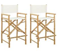 vidaXL : 2 chaises pliantes pour réalisateurs, en bambou naturel