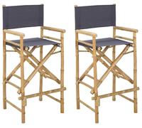 vidaXL : 2 chaises pliantes pour réalisateurs, en bambou naturel