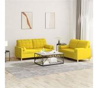 vidaXL Ensemble de Canapés 2 pcs - Jaune clair