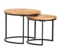 vidaXL Tables gigognes 2 pièces en bois d'acacia massif 286186