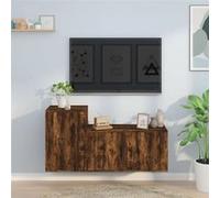 VIDAXL Ensemble meuble TV 2 pcs - Chêne fumé