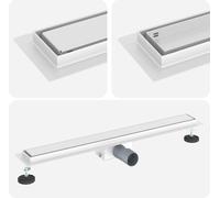 vidaXL 2 en 1 Vidange de douche Argent 70 cm Acier inoxydable 304