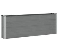 vidaXL - 2 jardinières surélevées, noires, 200 x 30 x 72 cm, en WPC et en aluminium