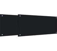 vidaXL : 2 panneaux de protection pour cuisine, noirs, 90 x 40 cm, en verre trempé