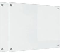 vidaXL : 2 panneaux de protection pour cuisine, transparents, 80 x 60 cm, en verre trempé