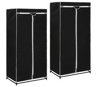 vidaXL 2 pcs Garde-robes Noir 75x50x160 cm