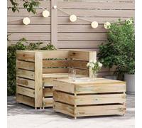 vidaXL 2 Piece Garden Pallet Lounge Set Impregnated Pinewood (bois de pin imprégné)