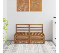 vidaXL 2 Pièce Sofa de milieu extérieur Bois d'Acacia Massif Naturel 900494