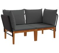 vidaXL : 2 pièces en bois d'acacia massif et en corde, style naturel