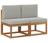 vidaXL 2 pièces Canapé d'extérieur en bois massif d'acacia naturel