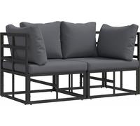 vidaXL : 2 pièces de mobilier de jardin en métal, noir et anthracite