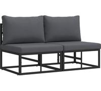 vidaXL : 2 pièces de mobilier de jardin en métal, noir et anthracite
