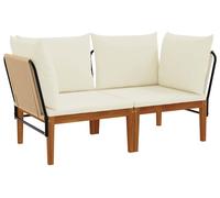 vidaXL : 2 pièces en bois d'acacia massif et en corde, style naturel