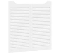 vidaXL : 2 portes battantes, 100 x 100 cm, en bois massif de pin, blanches