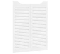 vidaXL : 2 portes battantes, 100 x 40 cm, en bois massif de pin, blanches