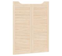 vidaXL : 2 portes battantes, 100 x 40 cm, en bois massif de pin naturel
