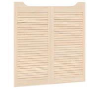 vidaXL : 2 portes battantes, 100 x 50 cm, en bois massif de pin naturel