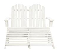 vidaXL Banc de jardin Adirondack 2 places avec pied en bois de sapin blanc