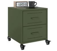 VIDAXL 2 Tables de Nuit - Vert Olive