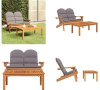 vidaXL 2 tlg. Garten Lounge Set Adirondack Massivholz Akazie - Garten Lounge Set - Garten Lounge Sets - Lounge Set - Gartenmöbel Set