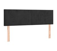 vidaXL 2 x Têtes de Lit Meubles de Chambre à Coucher Accessoires de Lit Simple Têtes de Cadre de Lit Intérieur Noir 72x5x78/88 cm Velours