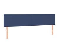 vidaXL 2 x Têtes de Lit Meubles de Chambre à Coucher Accessoires de Lit Simple Têtes de Cadre de Lit Intérieur Bleu 100x5x78/88 cm Tissu