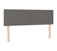 vidaXL 2 x Têtes de Lit Meubles de Chambre à Coucher Accessoires de Lit Simple Têtes de Cadre de Lit Intérieur Gris 72x5x78/88 cm Similicuir