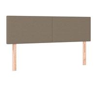 vidaXL 2 x Têtes de Lit Meubles de Chambre à Coucher Accessoires de Lit Simple Têtes de Cadre de Lit Intérieur Taupe 72x5x78/88 cm Tissu