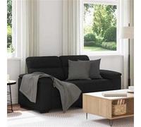vidaXL Canapé à 2 Places Noir 160x81x84 cm Tissu, canapé, canapé 2 Places, canapé en Tissu, Divan, canapé Deux Places, canapé 2 Places en Tissu