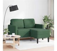 vidaXL 2-zitsbank met ligstoel L-vorm Jungle groen 125 cm linnen4107081 Vert G
