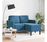 vidaXL 2-zitsbank met ligstoel L-vormig 125 cm fluweel blauw4107068 Bleu G
