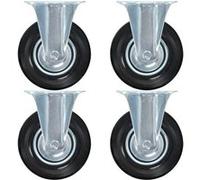 vidaXL 24 pcs Roulettes fixes 125 mm G