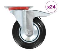vidaXL 24 pcs Roulettes Pivotantes - 160 mm