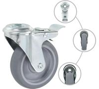 vidaXL 24 pcs. Roulettes pivotantes avec trou au dos 100 mm