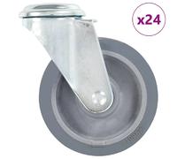 vidaXL 24 pièces roulettes pivotantes à trou de boulon