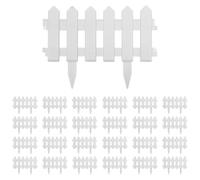 vidaXL 25x Bordures de Jardin Bordure de Pelouse Bordure de Plate-Bande Bordure de Parterre Bordure d'Allée Extérieur Blanc 10 m PP