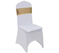 vidaXL 25x Ruban Élastique de Chaise avec Boucle à Diamants Doré Décoration